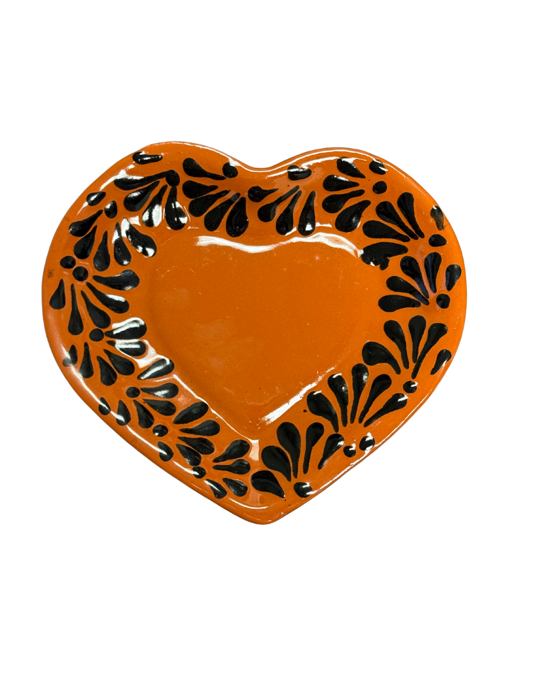 TAZA CORAZON TALAVERA CON PLATO EN NEGRO