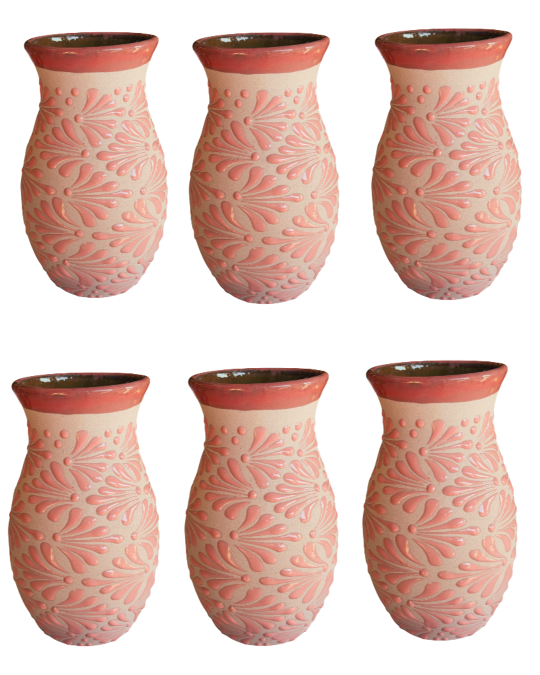 SET DE 6PCS FLORERO ROSITA CON ROSITA
