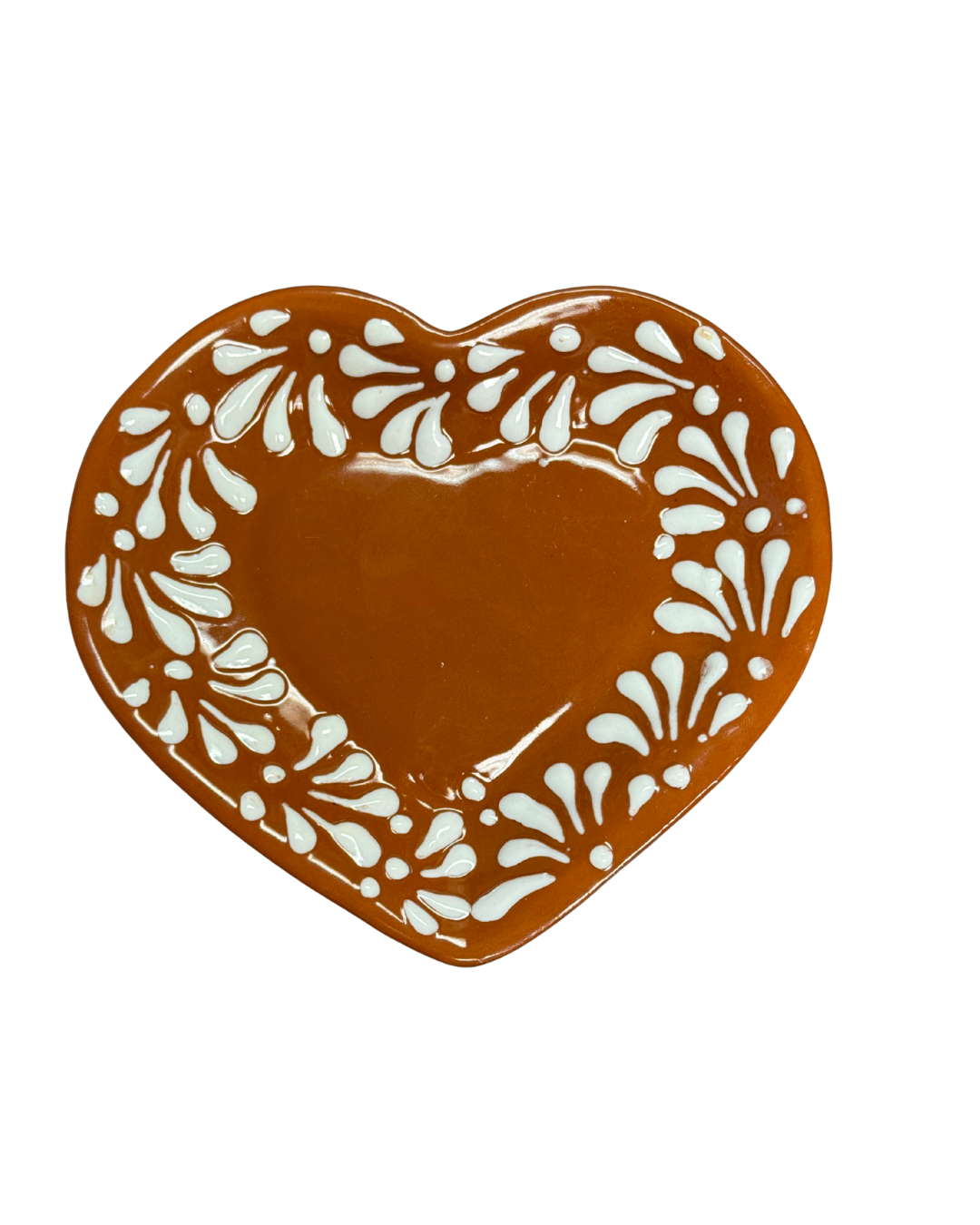 TAZA CORAZON TALAVERA CON PLATO EN BLANCO