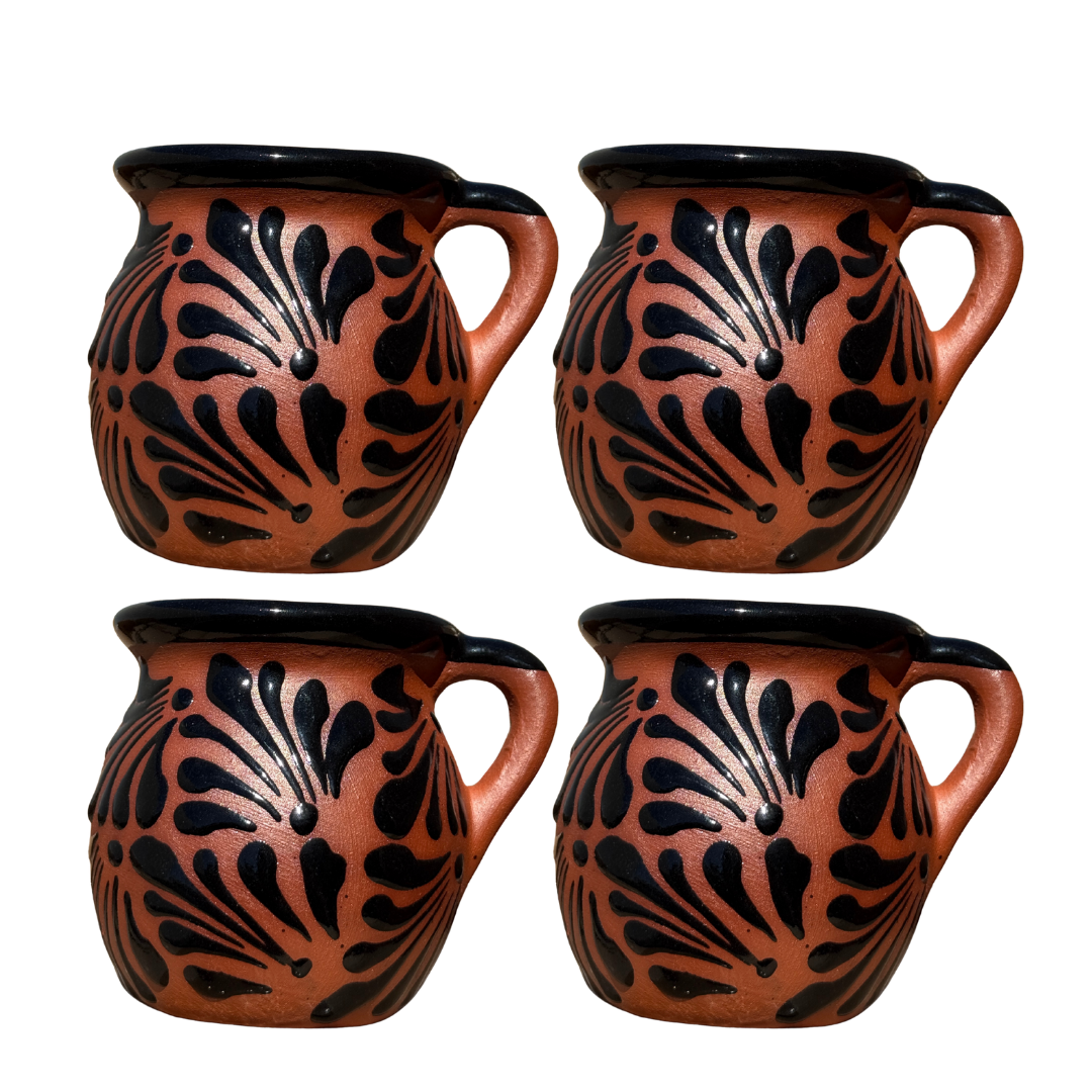 4PCS JARRITO CAFE CON ESPIGA NEGRO