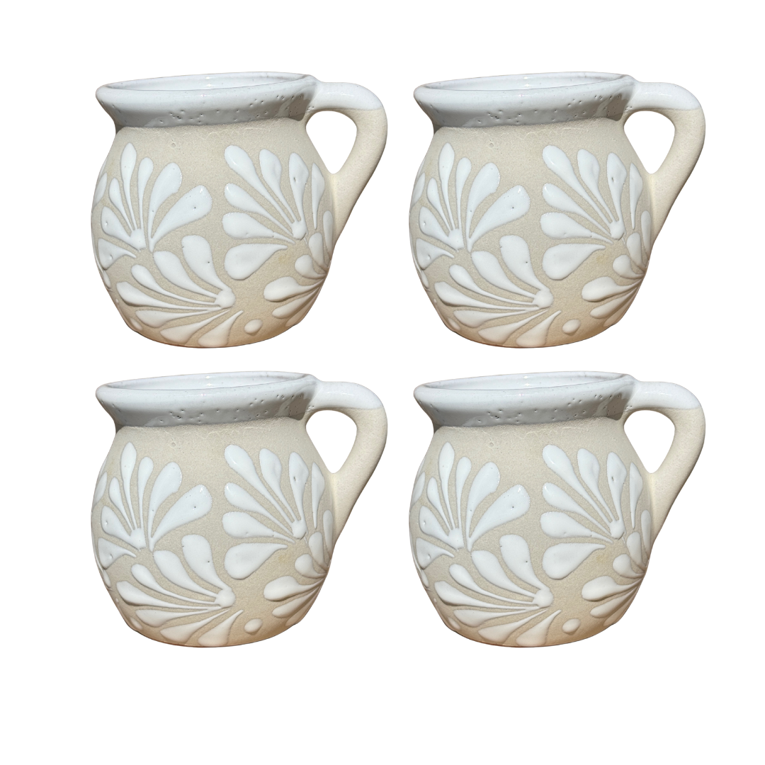 4 PCS JARRITO BLANCO EN BLANCO