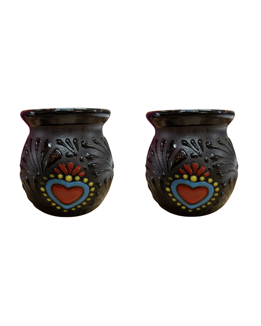 2PCS JARRITO SAGRADO CORAZON NEGRO