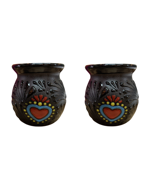 2PCS JARRITO SAGRADO CORAZON NEGRO