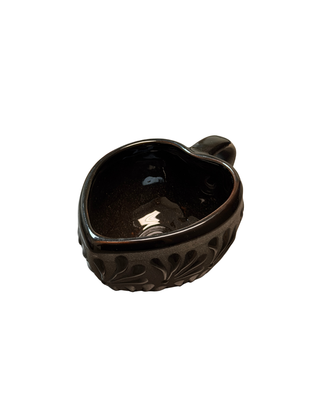 TAZA CORAZON BLACK ON BLACK