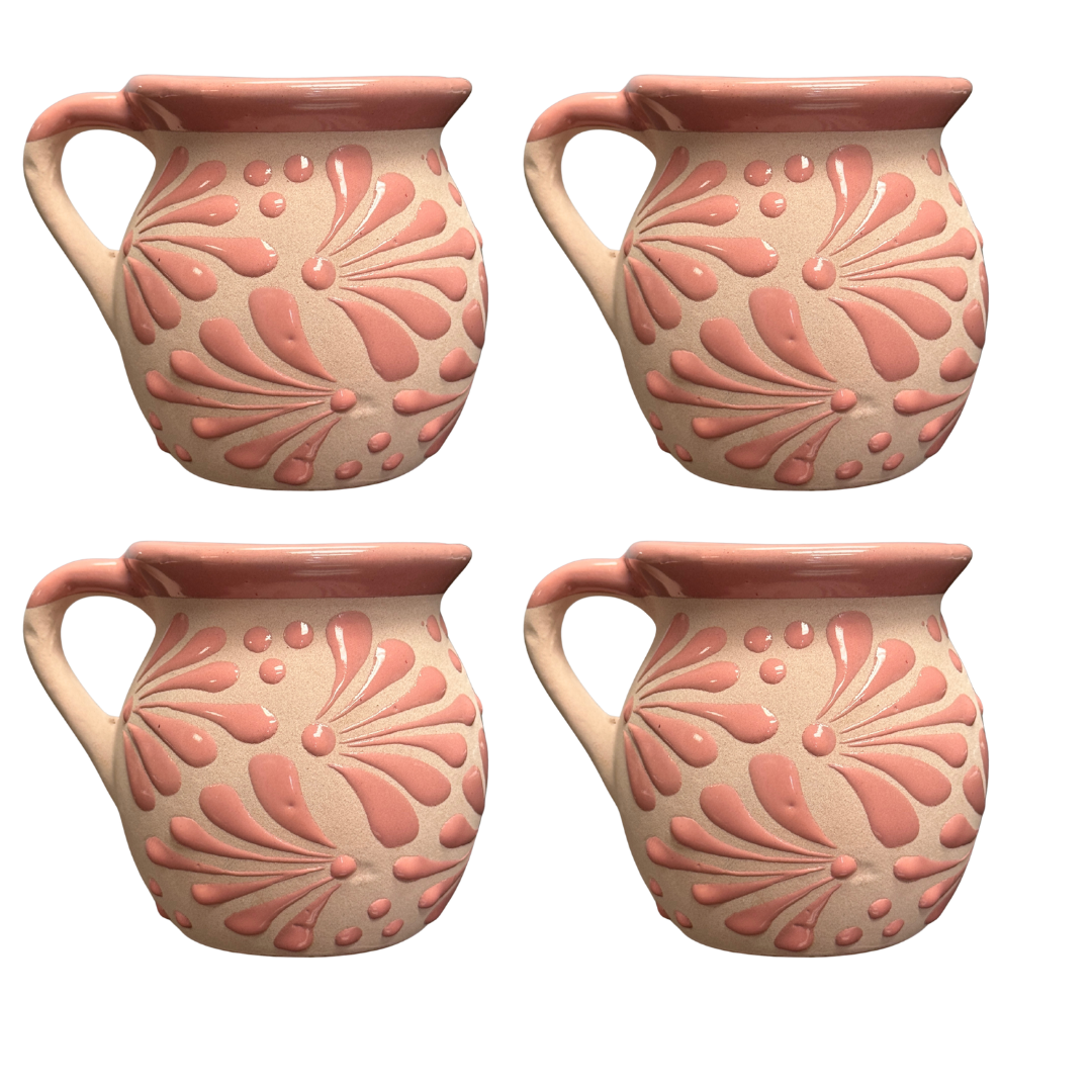 4PCS JARRITO ROSA CON ROSA