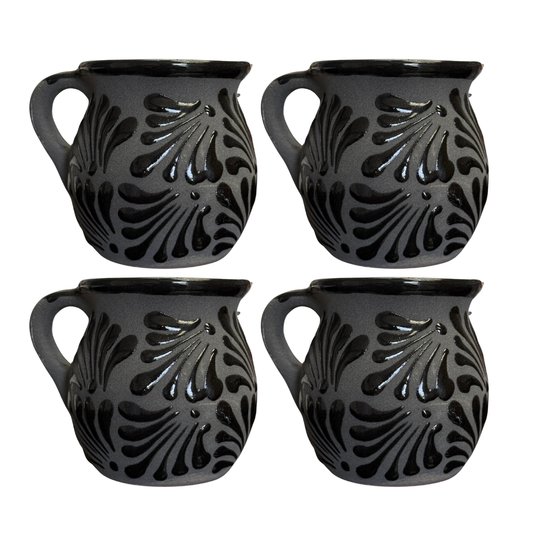 4 pcs JARRITO ENGOBE NEGRO 350ML