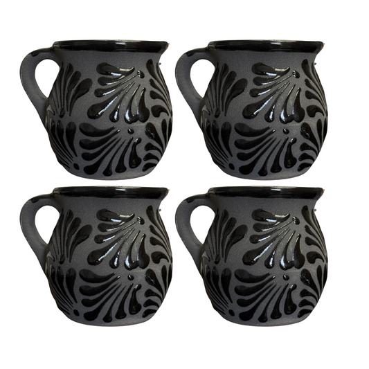 4 pcs JARRITO ENGOBE NEGRO 350ML