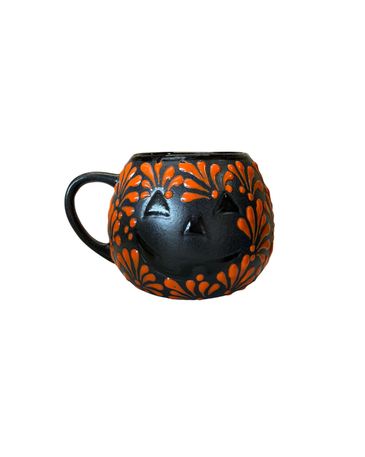 TAZA CALABAZA (BLACK CON ESPIGA ORANGE)