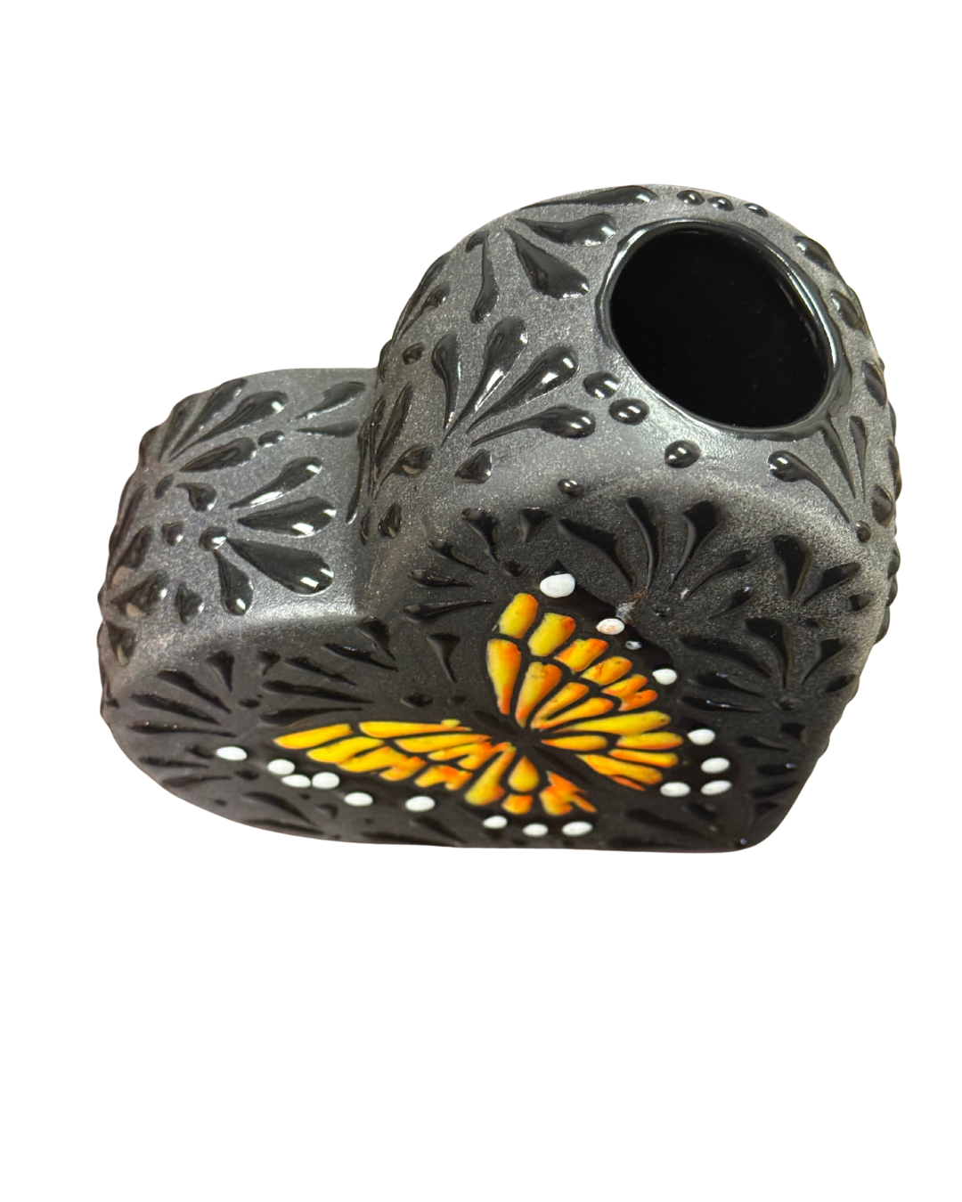 FLORERO CORAZON CON MARIPOSA