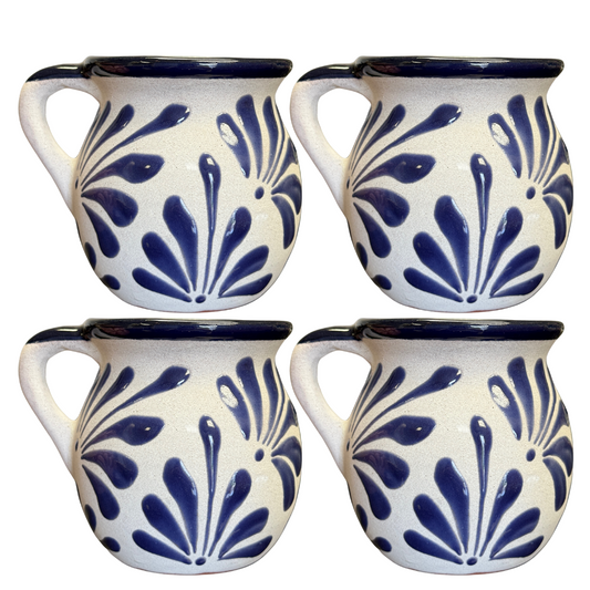 4PCS JARRITO JARRITO WHITE CON ESPIGA AZUL