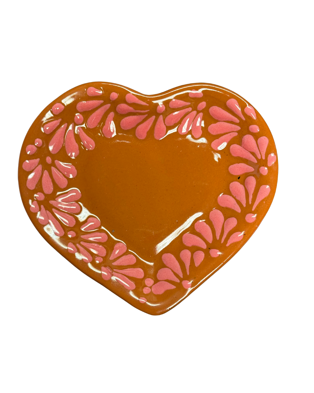 TAZA CORAZON TALAVERA CON PLATO EN ROSITA