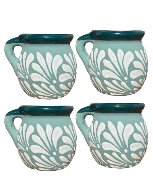 4PCS JARRITO TURQUESA