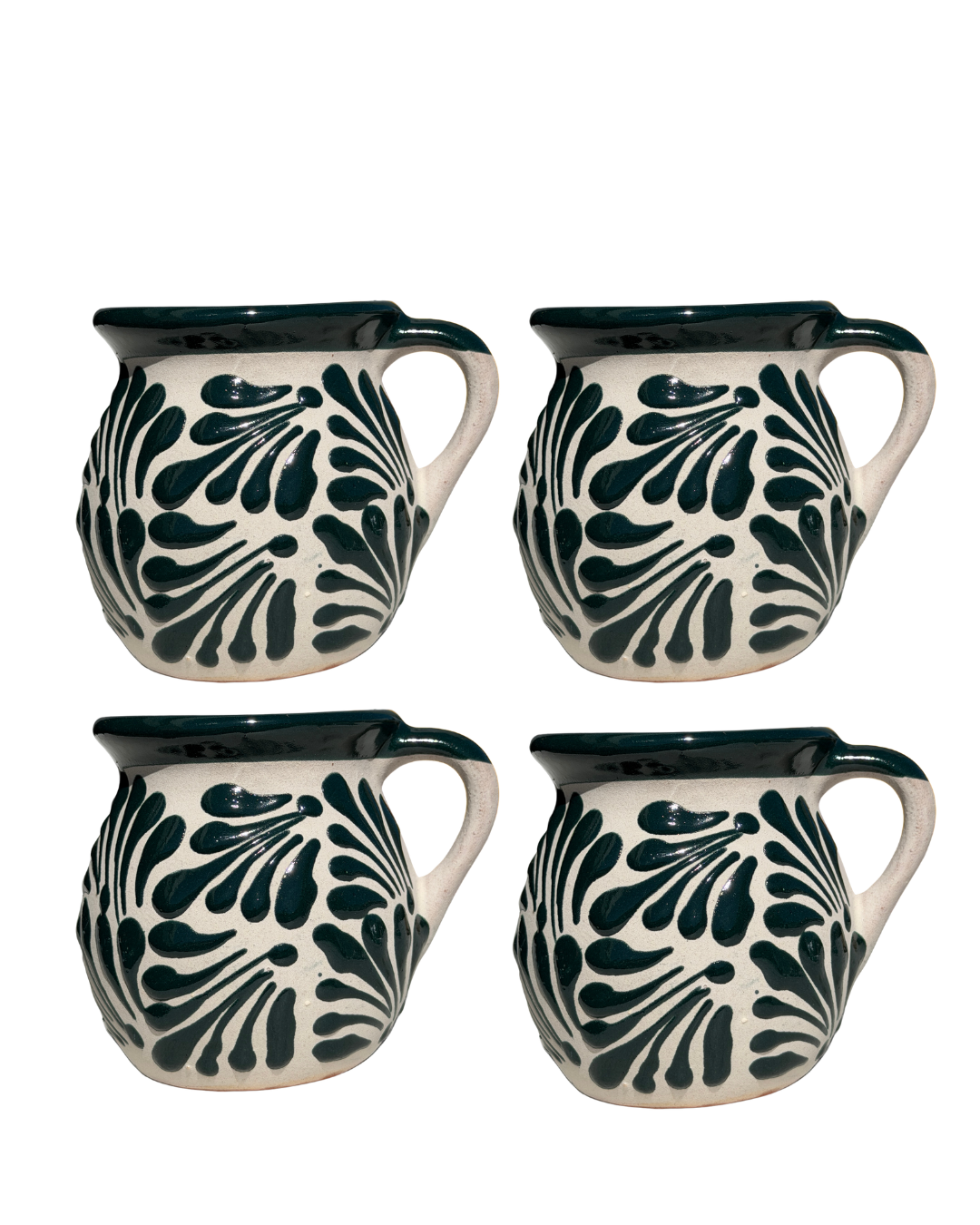 4PCS JARRITO PINE GREEN (VERDE CON BLANCO)