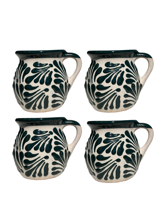 4PCS JARRITO PINE GREEN (VERDE CON BLANCO)