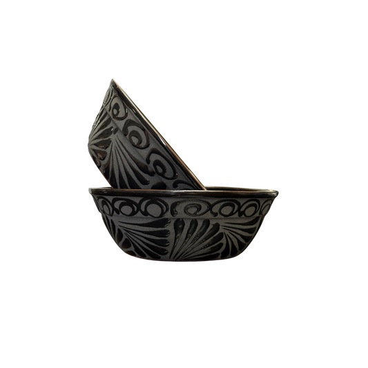 2PCS PLATO POZOLERO NEGRO