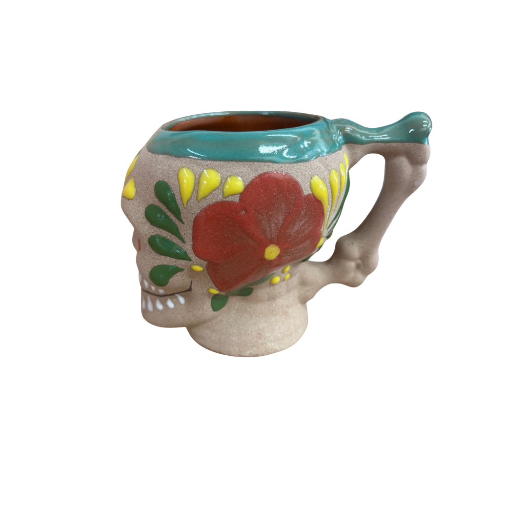 TAZA DIA DE MUERTOS TEAL