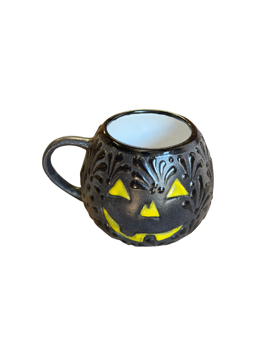 TAZA CALABAZA (BLACK WITH YELLOW FACE)