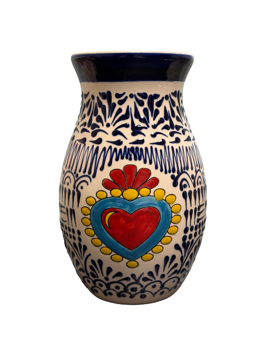 FLORERO TALAVERA CLAZE AZUL (CORAZON)