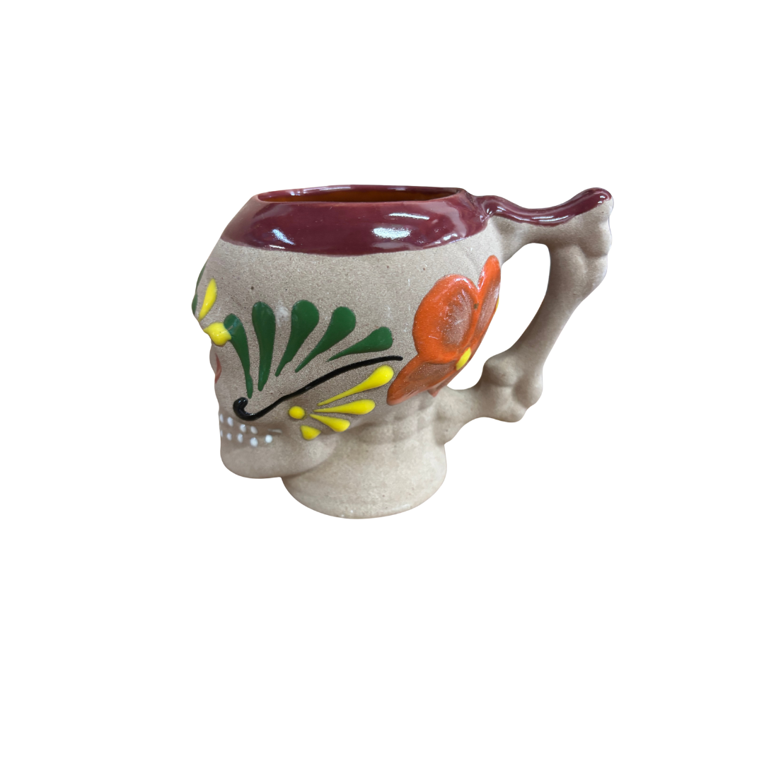 TAZA DIA DE MUERTOS MAROON