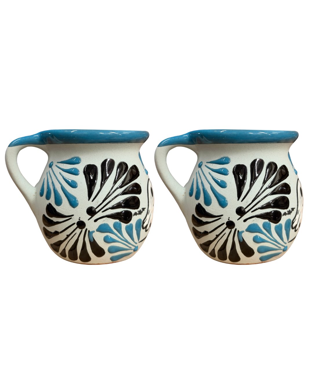 2PCS GHOST JARRITOS AZUL CON NEGRO