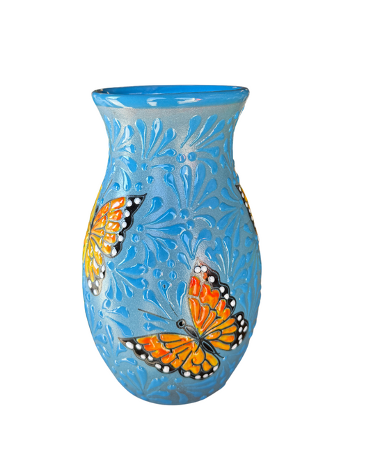 FLORERO AZUL MARIPOSA