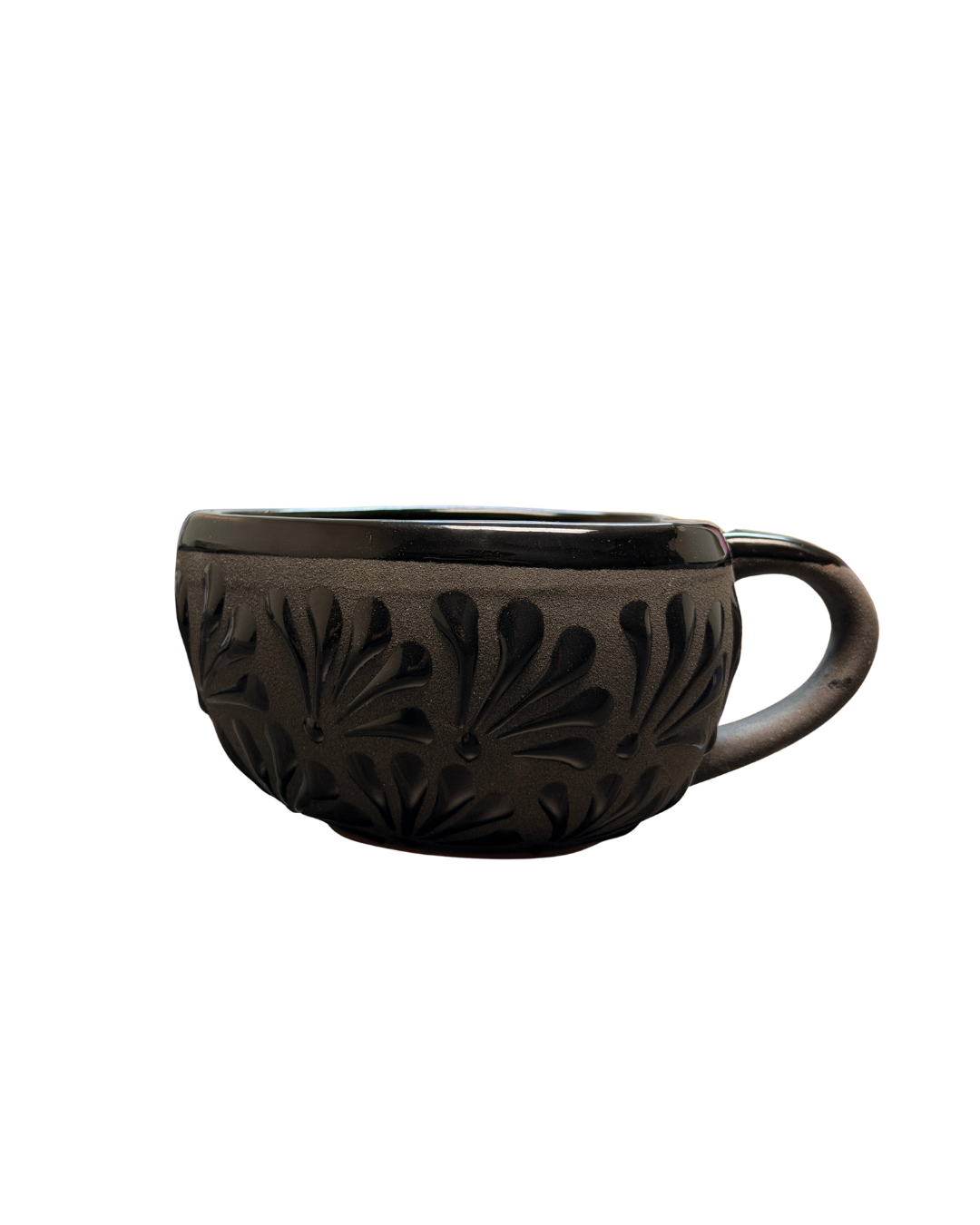 TAZA CORAZON BLACK ON BLACK