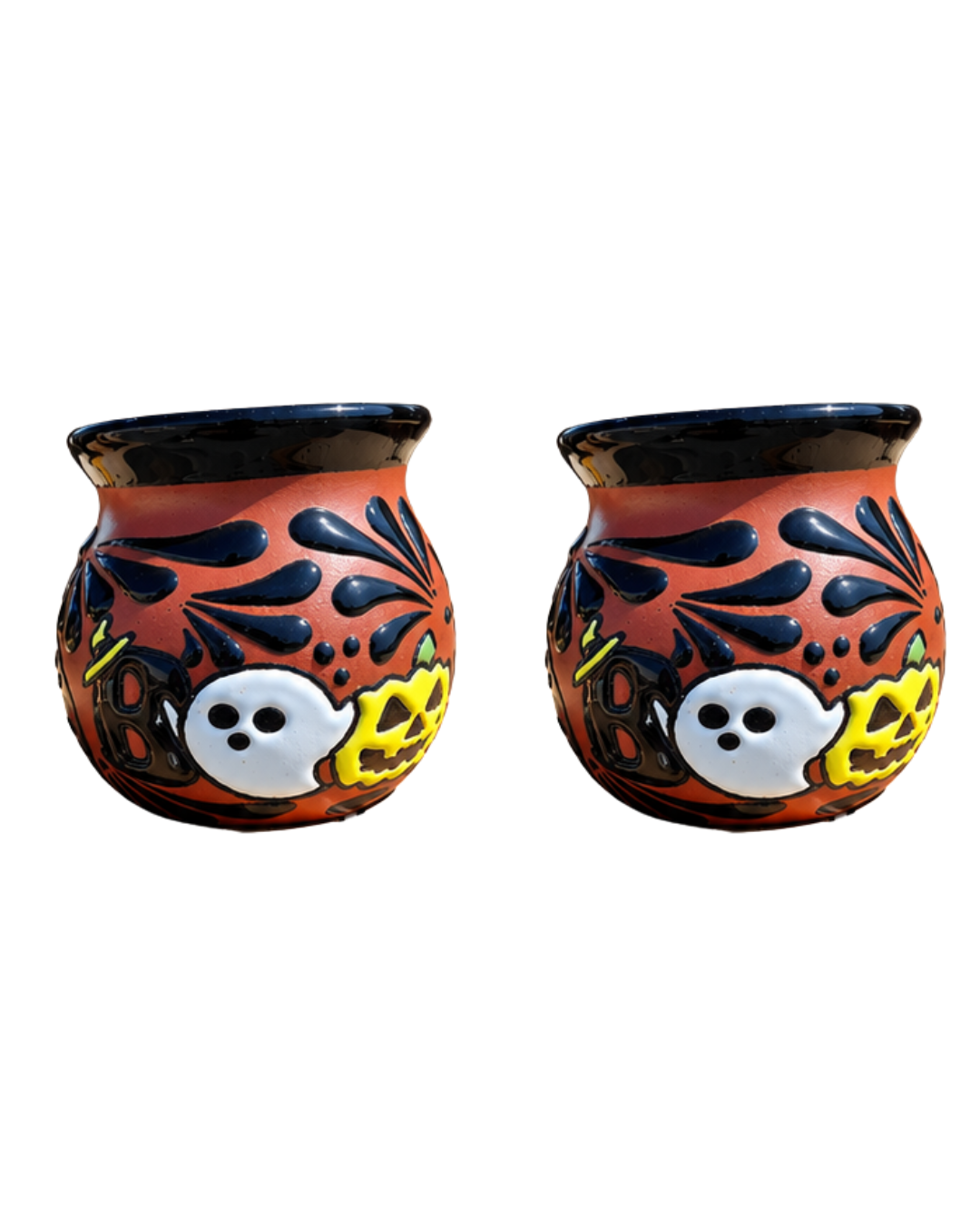 2PCS BOO BROWN JARRITO CON ESPIGA NEGRO