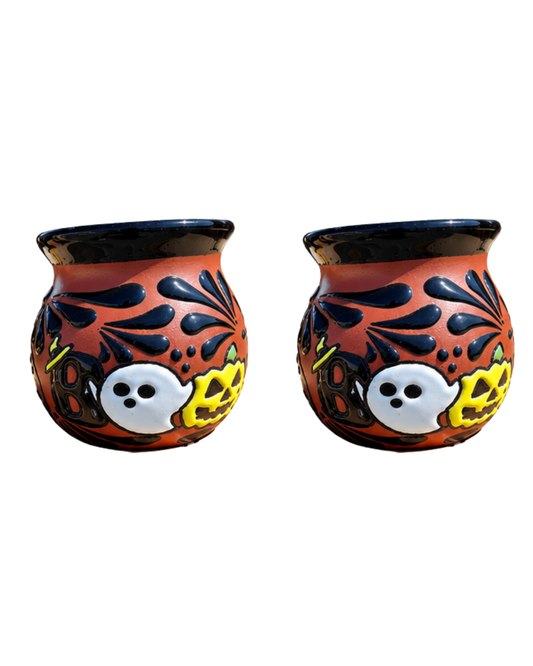 2PCS BOO BROWN JARRITO CON ESPIGA NEGRO