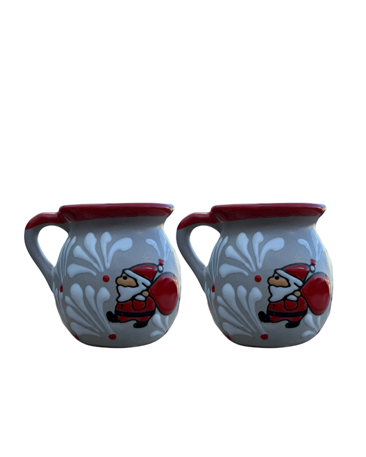 2PCS JARRITO SANTA WITH GIFTS WHITE WITH BOCA RED