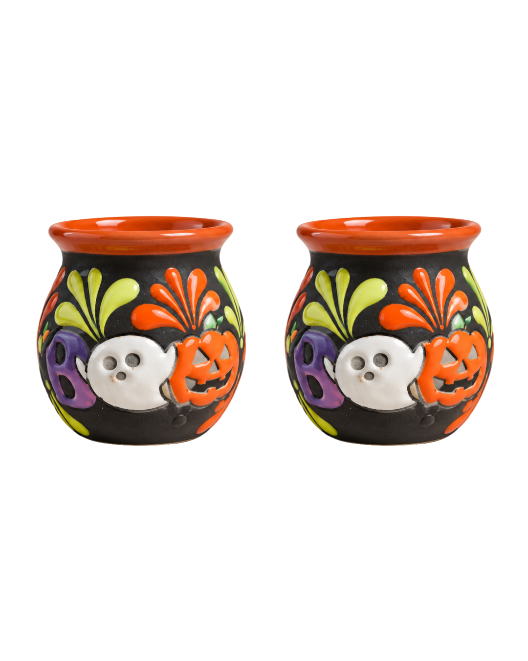 2PCS BOO BLACK JARRITO WITH FALL ESPIGA