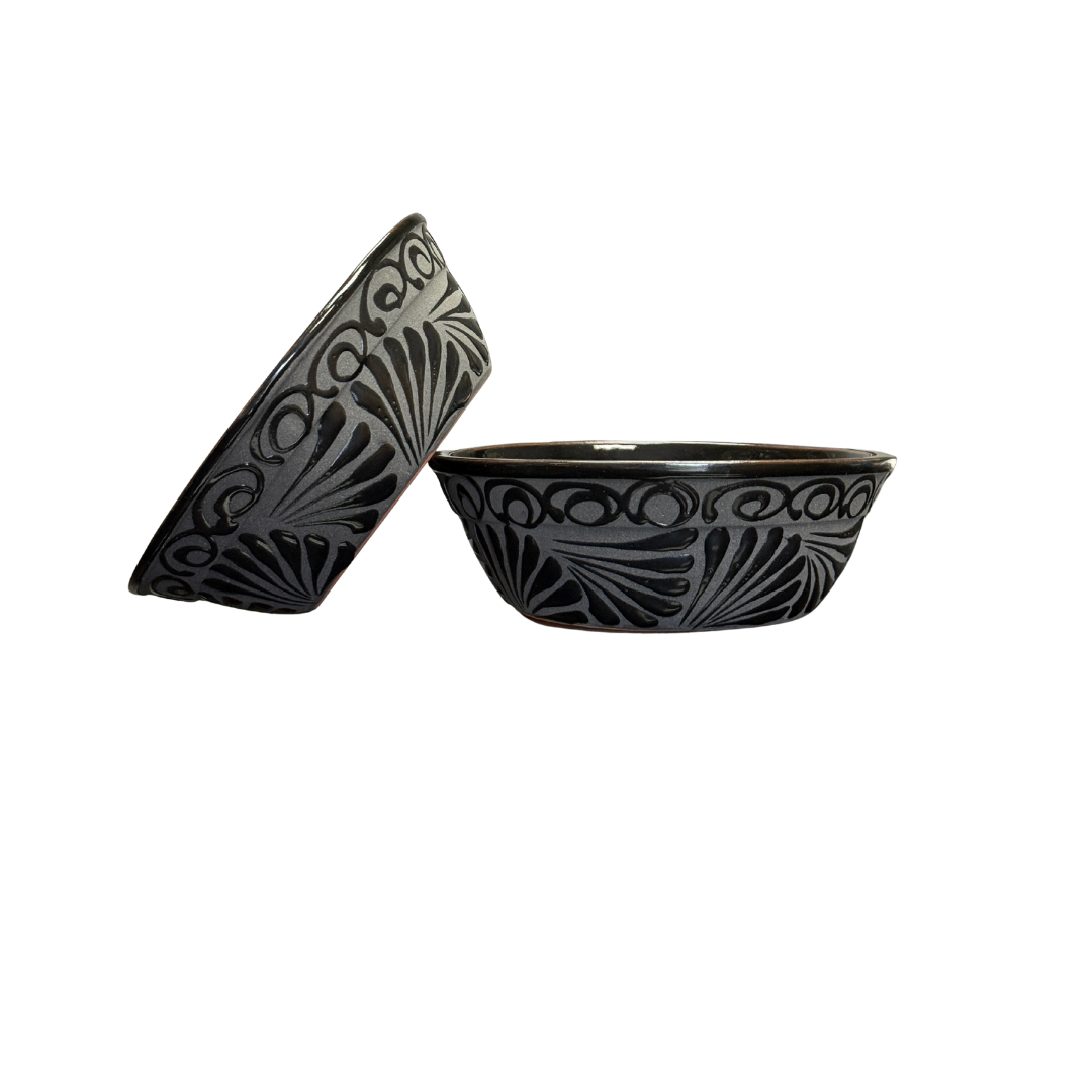 2PCS PLATO POZOLERO NEGRO