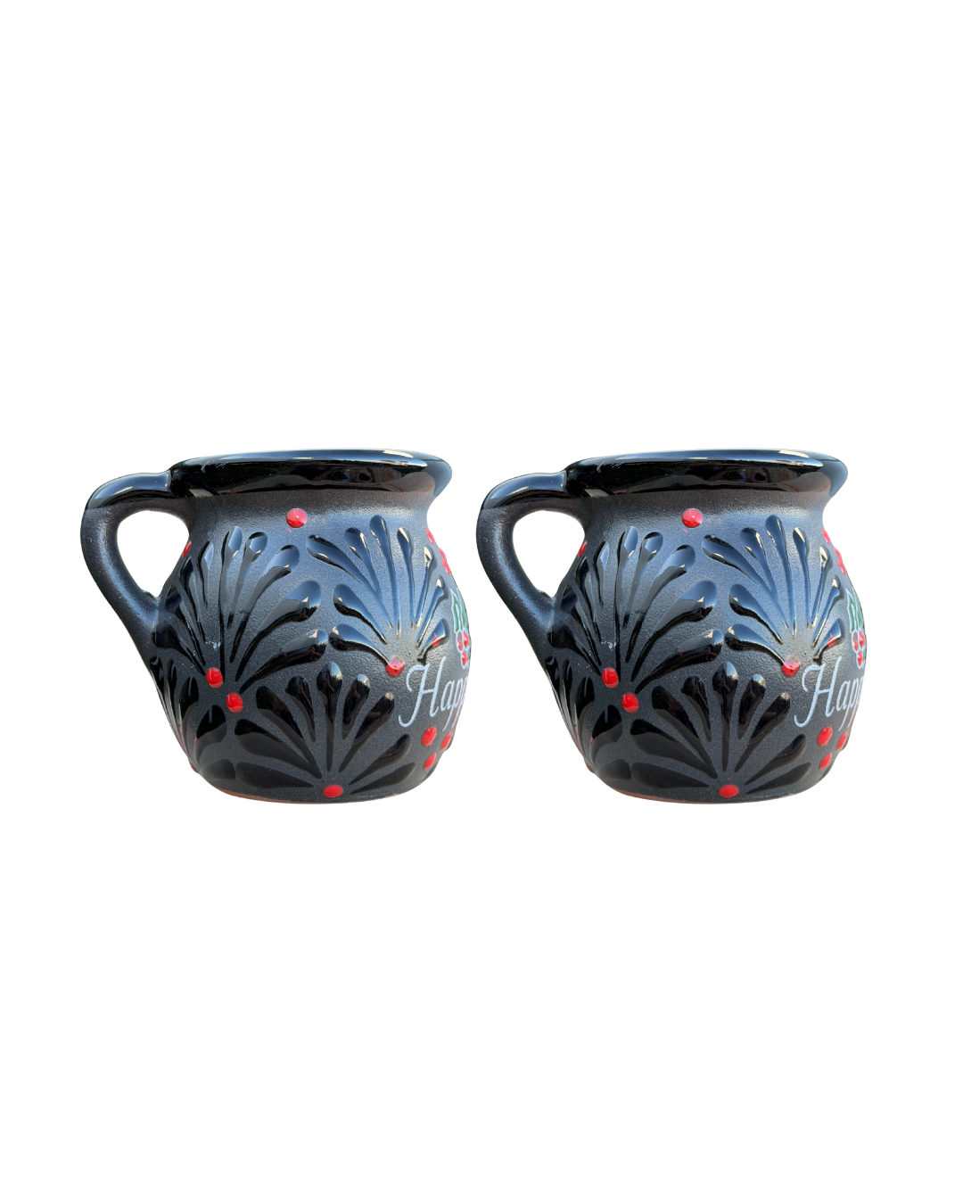 2PCS JARRITO BLACK ON BLACK HAPPY HOLIDAYS