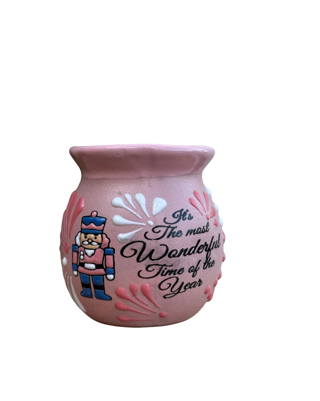 2PCS JARRITO ROSA CON BLANCO CASCANUECES