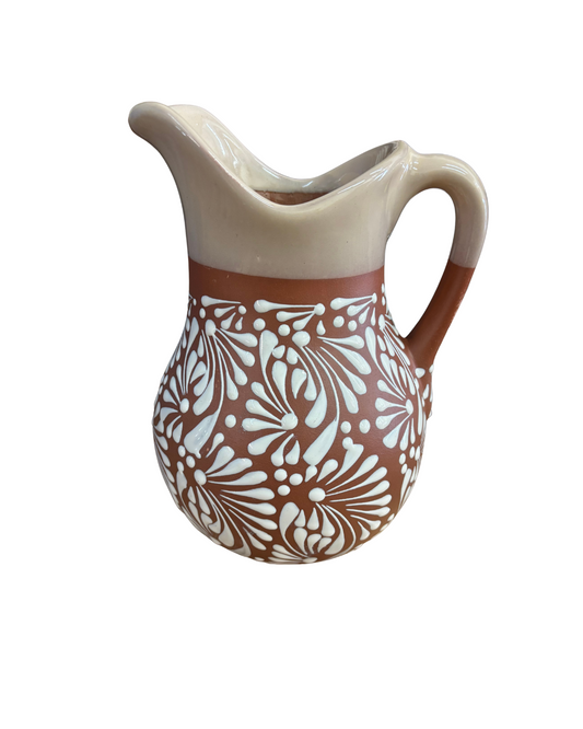 JARRA DE BARRO CON ESPIGA BEIGE