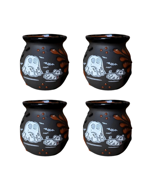 4PCS GHOST WALKING DOG JARRITO BLACK WITH BROWN ESPIGA
