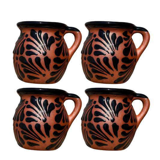 4PCS JARRITO CAFE CON ESPIGA NEGRO