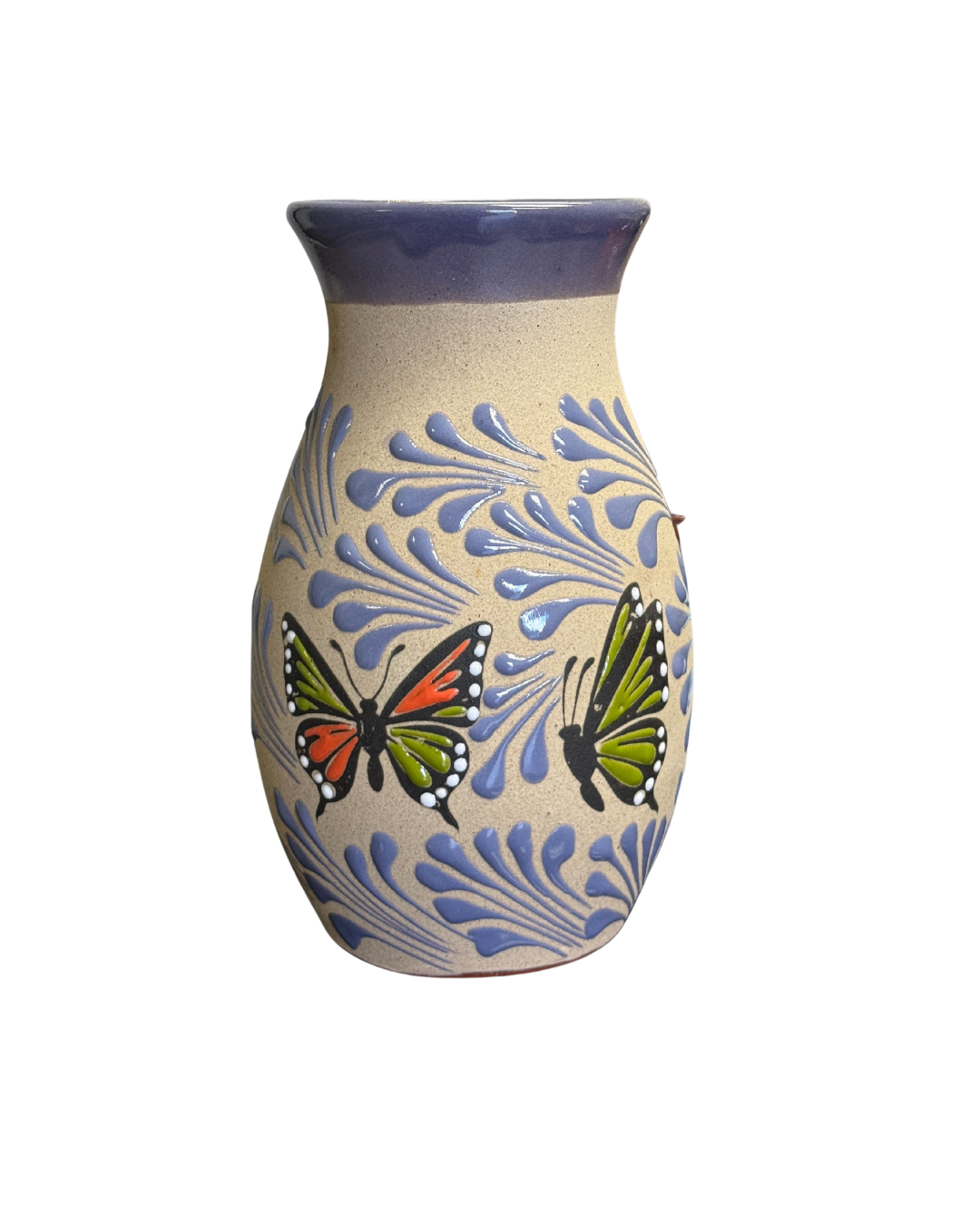 FLORERO PURPLE CON MARIPOSAS