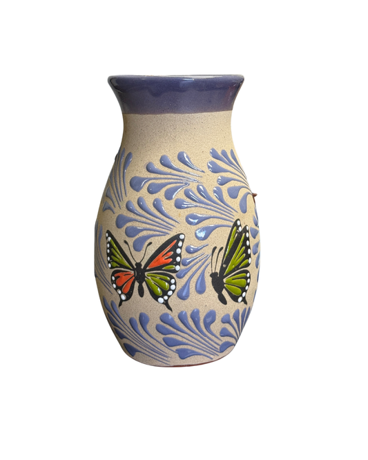 FLORERO PURPLE CON MARIPOSAS