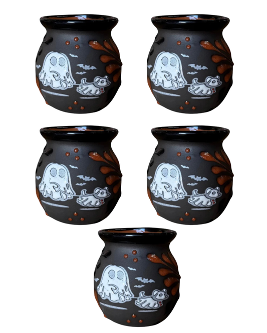 5PCS GHOST WALKING DOG JARRITO BLACK WITH BROWN ESPIGA