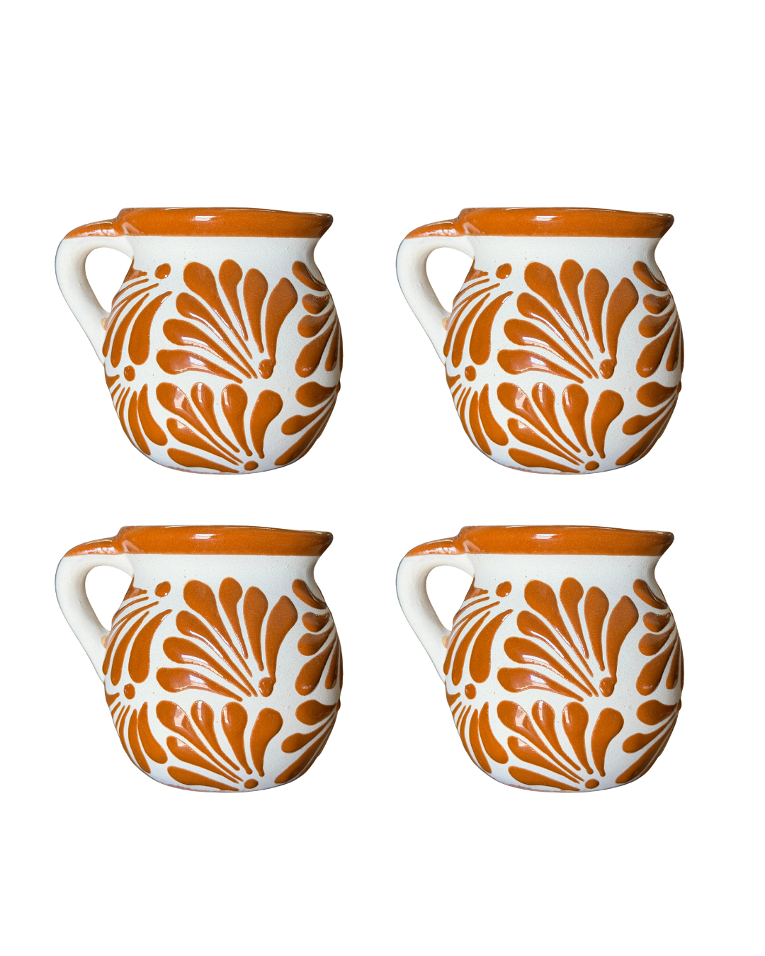 4PCS JARRITO BLANCO CON ESPIGA CAFE 12OZ