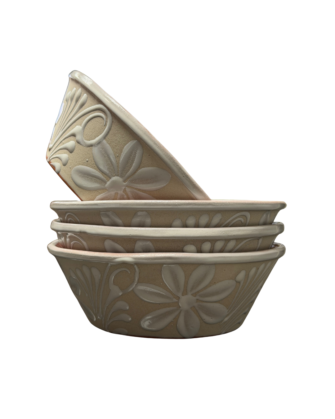 4PCS PLATO POZOLERO BLANCO EN BLANCO