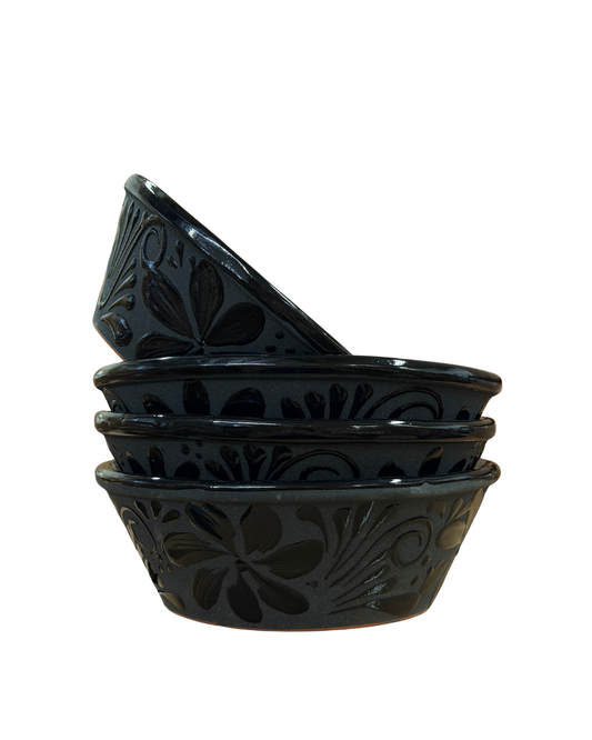 4PCS PLATO POZOLERO NEGRO