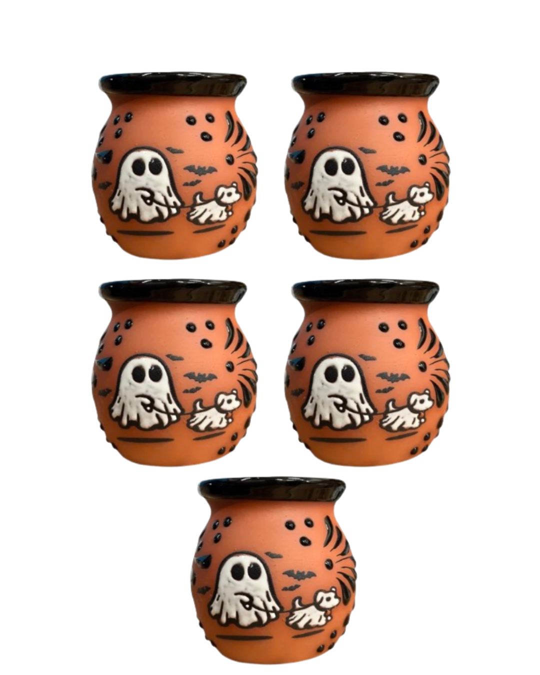 5PCS GHOST JARRITO CAFE CON ESPIGA NEGRO