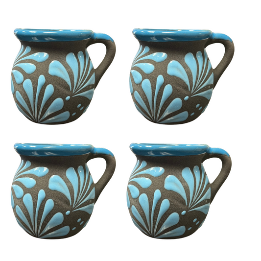 4PCS JARRITO NEGRO CON AZUL