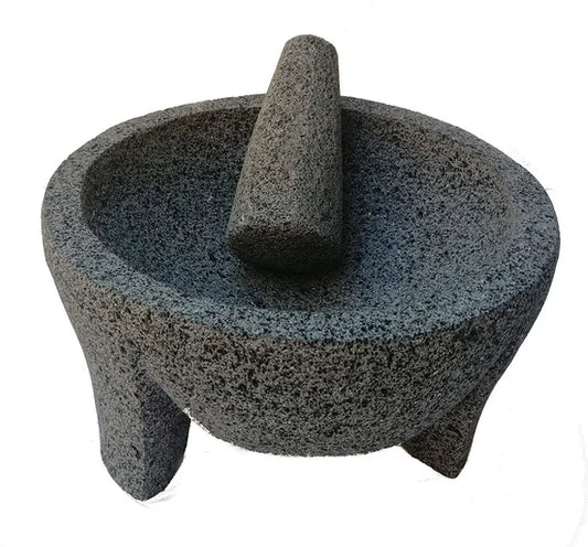 MOLCAJETE 8" PIEDRA NEGRA